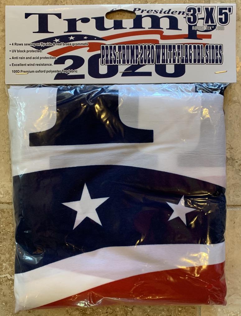 President Trump 2020 White Double Sided 3'X5' Flag Rough Tex® 100D