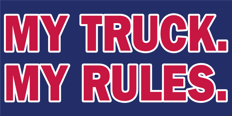 MY TRUCK MY RULES OFFICIAL BUMPER STICKER PACK OF 50 WHOLESALE FULL COLOR