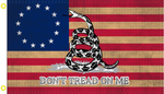 Betsy Ross (Don't Tread On Me) Vintage 3'X5' Flag ROUGH TEX® 100D