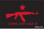 Come And Take It (Black and Red) 3'X5' Flag ROUGH TEX® 100D