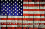 Blessed Is The Nation Whose God Is The Lord USA 3'X5' Flag ROUGH TEX® 100D
