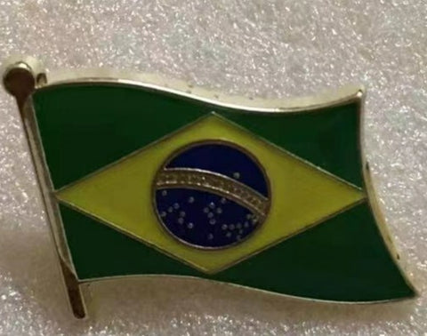 Brazil Wavy Lapel Pin