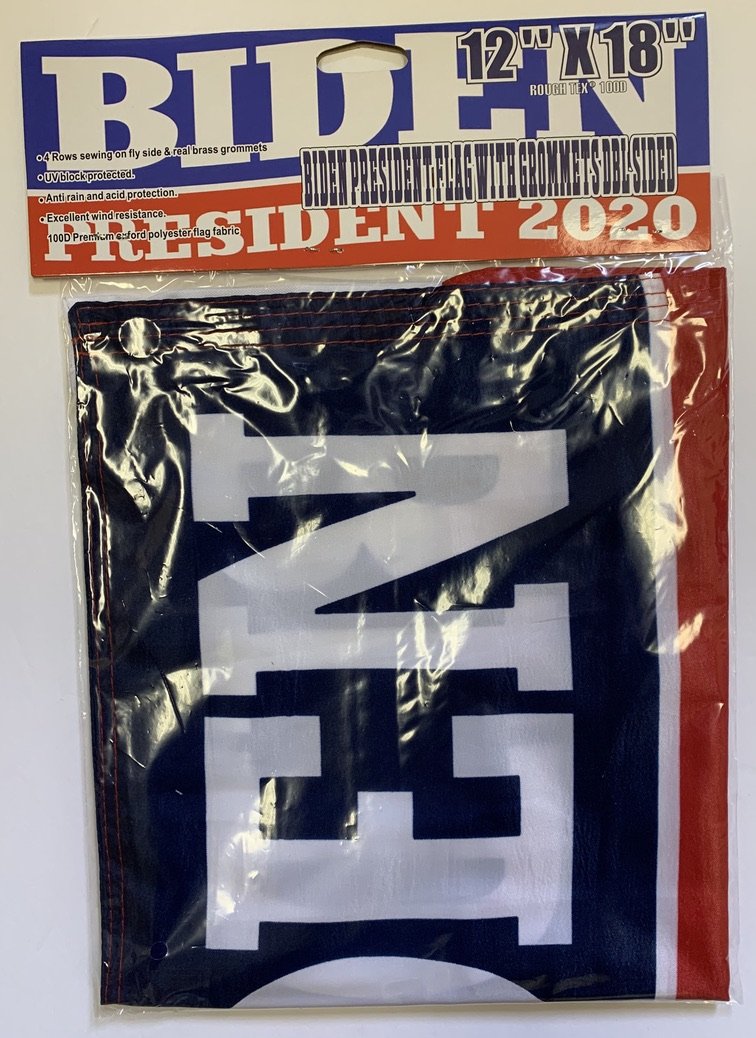 Biden President 2020 Democratic Presidential Blue And Red Double Sided Flag 12"X18" Rough Tex® 100D