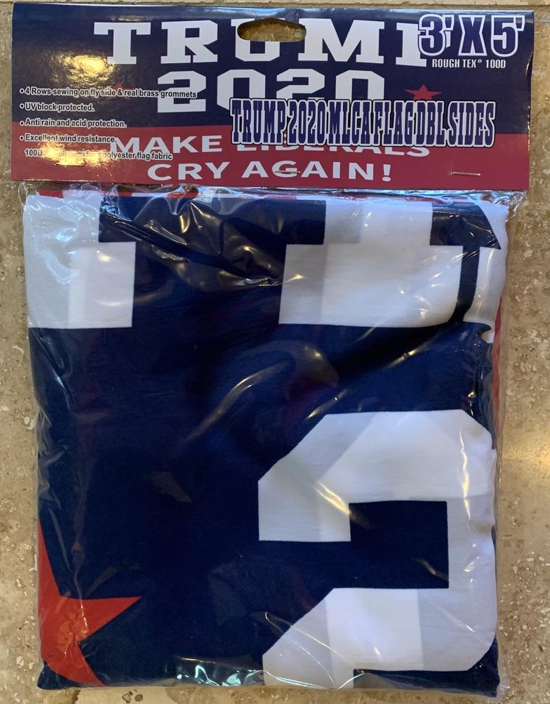 Trump 2020 Make Liberals Cry Again Blue And Red Double Sided 3'X5' Flag Rough Tex® 100D