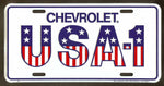 CHEVY USA 1 CHEVROLET LICENSE PLATE