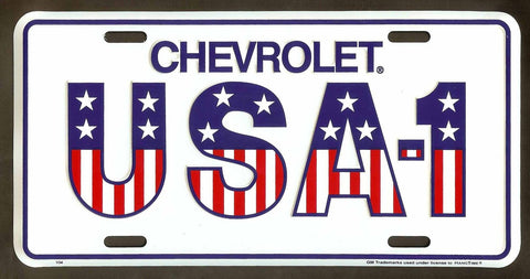 CHEVY USA 1 CHEVROLET LICENSE PLATE