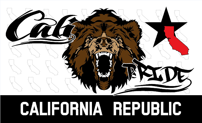 California Republic Pride 3'X5' Flag ROUGH TEX® 68D