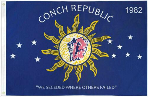 Conch Republic Key West 1982 3'X5' Flag ROUGH TEX® 68D