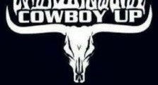 Cowboy Up Longhorn Bumper Sticker