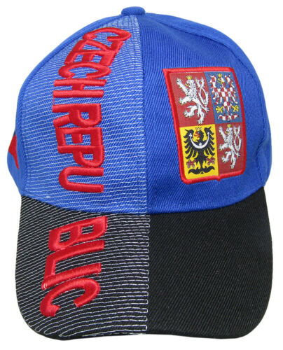 Czech Republic Black and Blue Embroidered Cap