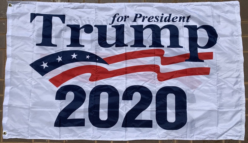 President Trump 2020 White Double Sided 3'X5' Flag Rough Tex® 100D