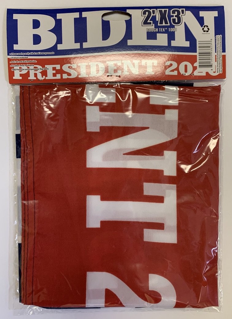 Biden President 2020 Democratic Presidential Blue And Red Single Sided Flag 2'X3' Rough Tex® 100D