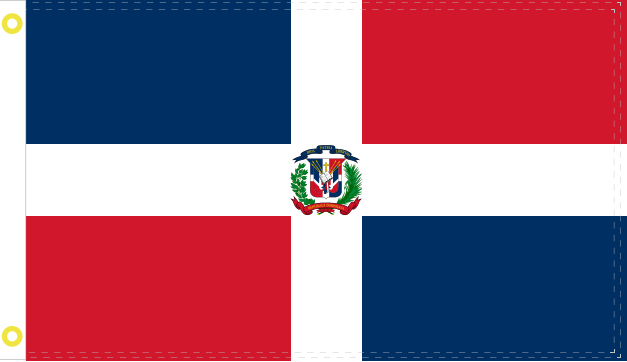 Dominican Republic 3'X5' Flag ROUGH TEX® 68D