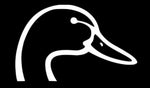 Duck Head Black Bumper Sticker