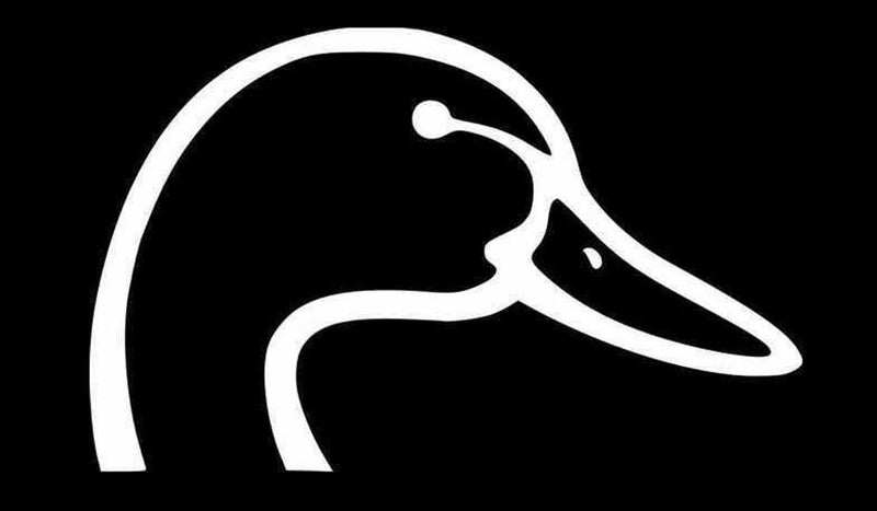 Duck Head Black Bumper Sticker