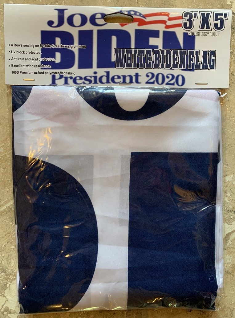 Joe Biden Official Democratic Party Presidential Banner White 3'X5' Single Sided Flag Rough Tex® 100D