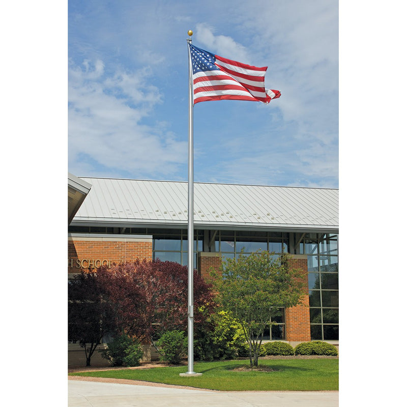 24' foot American flagpole kit aluminum sectional flag pole