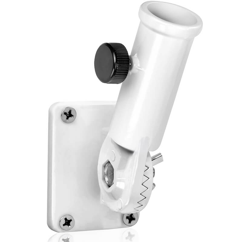 Adjustable 1" Inch Flag Pole Bracket Cast Aluminum White