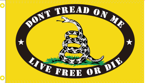 Gadsden Live Free Or Die 3'X5' Flag ROUGH TEX® 68D DBL Sided