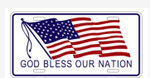God Bless Our Nation Embossed License Plate