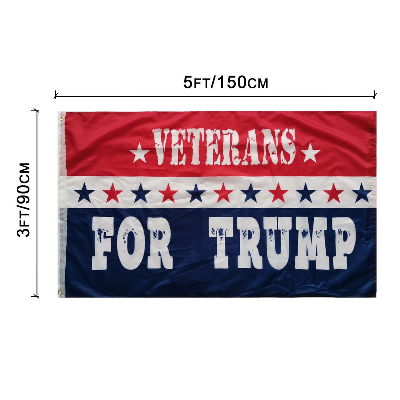 Veterans For Trump 3'X5' Flag Rough Tex® 68D Nylon