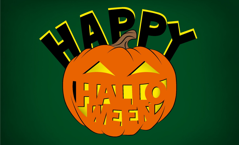 Happy Halloween Green 3'X5' Flag ROUGH TEX® 68D