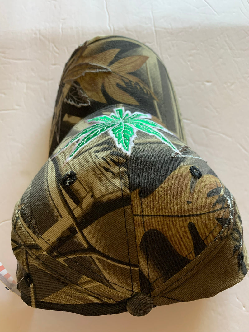 Camo Weed Leaf - Cap