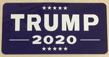 TRUMP 2020 BLUE ALUMINUM EMBOSSED LICENSE PLATE