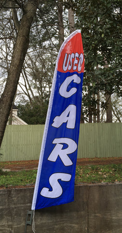 USED CARS BLUE SWOOPER FLAG