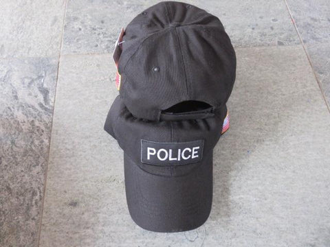 POLICE CAP / HAT WITH USA FLAG ON SIDE