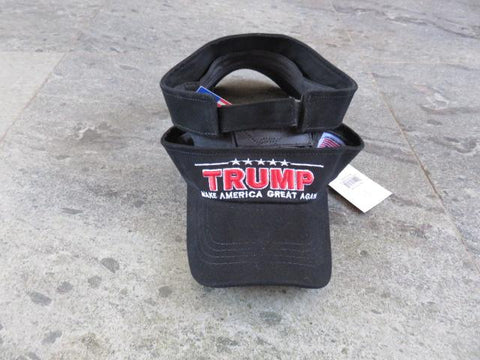 TRUMP BLACK VISOR MAGA