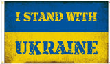 I Stand With Ukraine Vintage Official 4'x6' Flag Rough Tex ® 100D