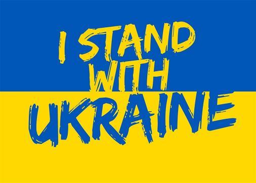 I Stand With Ukraine 12"x18" Double Sided Flag ROUGH TEX® 100D Knit Nylon With Grommets