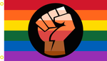 3’X5’ 68D NYLON RAINBOW FIST FLAG