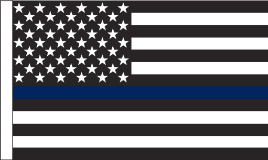 US POLICE MEMORIAL FLAG 68D Rough Tex® (Multiple Sizes)