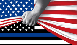 US POLICE HERITAGE FLAG 68D Rough Tex® (Multiple Sizes)