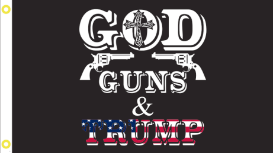 3’X5’ 68D GOD GUNS TRUMP FLAG