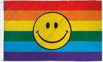 3’X5’ 68D NYLON RIANBOW SMILEY FACE FLAG