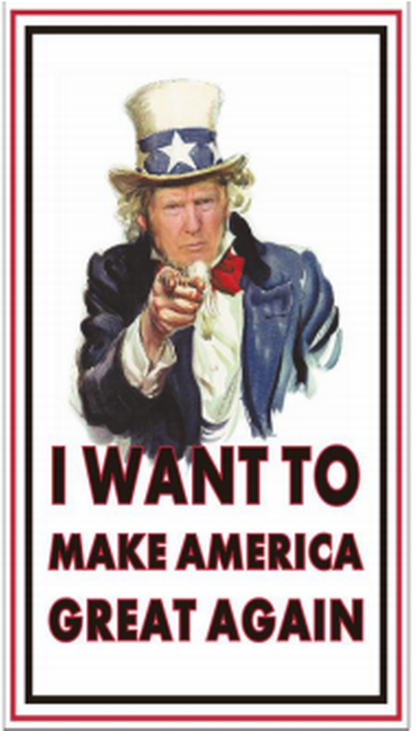 Trump I Want You M A G A Banner W/ Sleeve, Tabs & Grommets -  3'X5' Flag Rough Tex® 100D