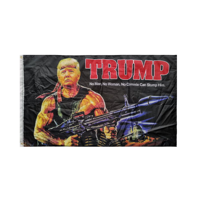 TRUMP BAZOOKA NO MAN NO COMMIE ROUGH TEX ® 68D NYLON 3'X5' MAGA