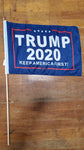 12 Stick Flags Gold Painted Wood Spear Collectors Items Blue TRUMP KEEP AMERICA FIRST! 2020 45 - 12x18 Rough Tex ®