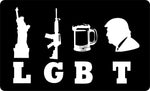 Liberty Guns Beer Trump LGBT Black & White Flag Rough Tex ® 2'X3' 100D