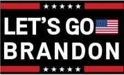 Let's Go Brandon USA Black 3'X5' Flag Rough Tex® 100D