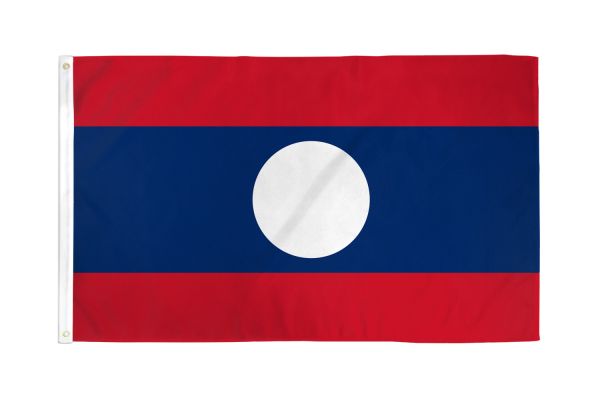 Laos 3'X5' Country Flag ROUGH TEX® 68D Nylon