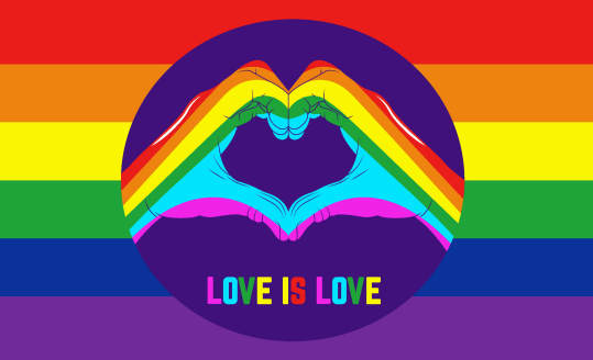 Love is Love Rainbow Heart 3'X5' Flag ROUGH TEX® 68D