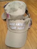 KHAKI MAGA MAKE AMERICA GREAT AGAIN CAPS TRUMP HATS