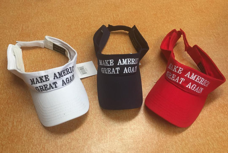 12 assorted TRUMP VISORS