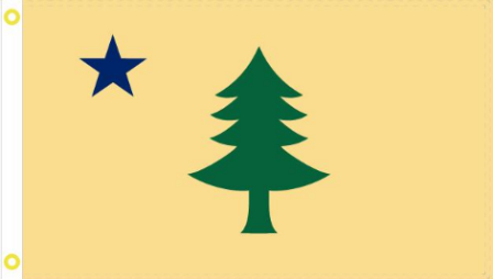 Maine 1900 3'X5' Flag ROUGH TEX® 100D