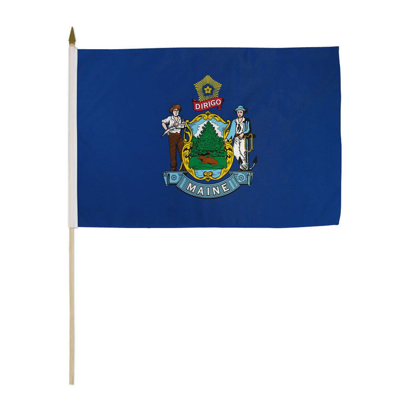 Maine Stick Flags - 12''x18'' Rough Tex ®68D