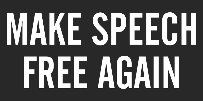 MAKE SPEECH FREE AGAIN BUMPER STICKER